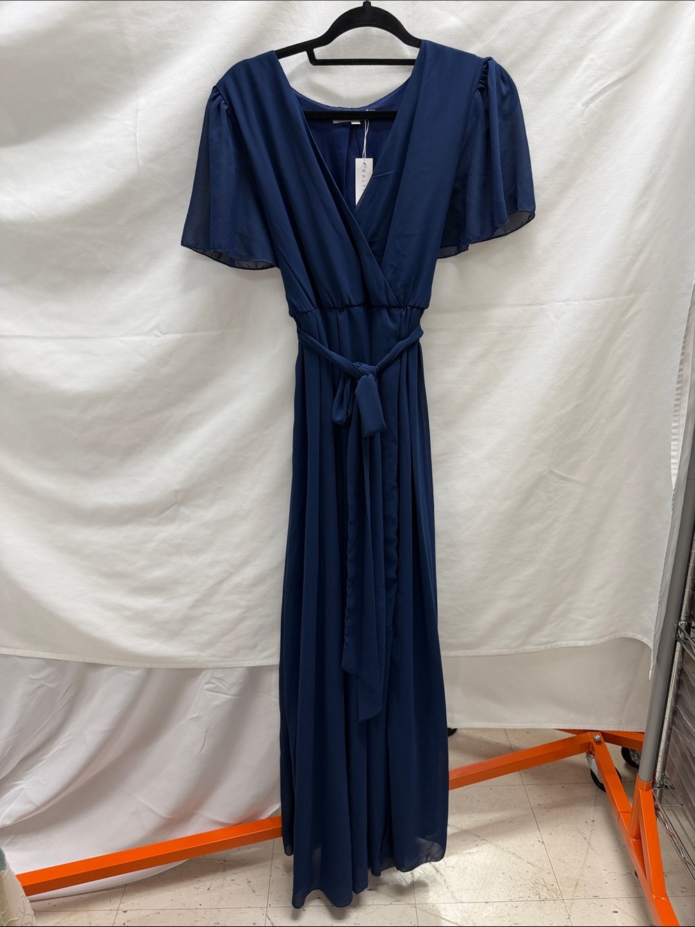Baltic Born Deep Navy Wrap Maxi with Tie Waist